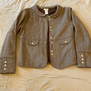 Olive juice herringbone jacket